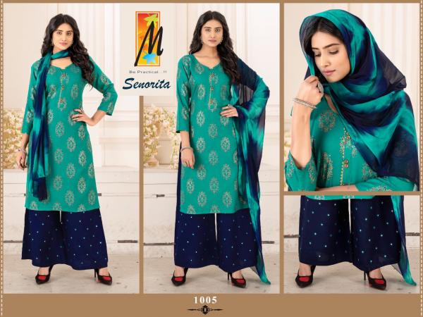 Master Senorita Fancy Rayon Embroidery Readymade Salwar 